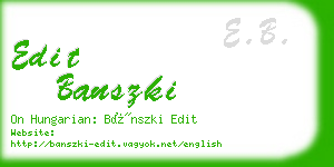 edit banszki business card